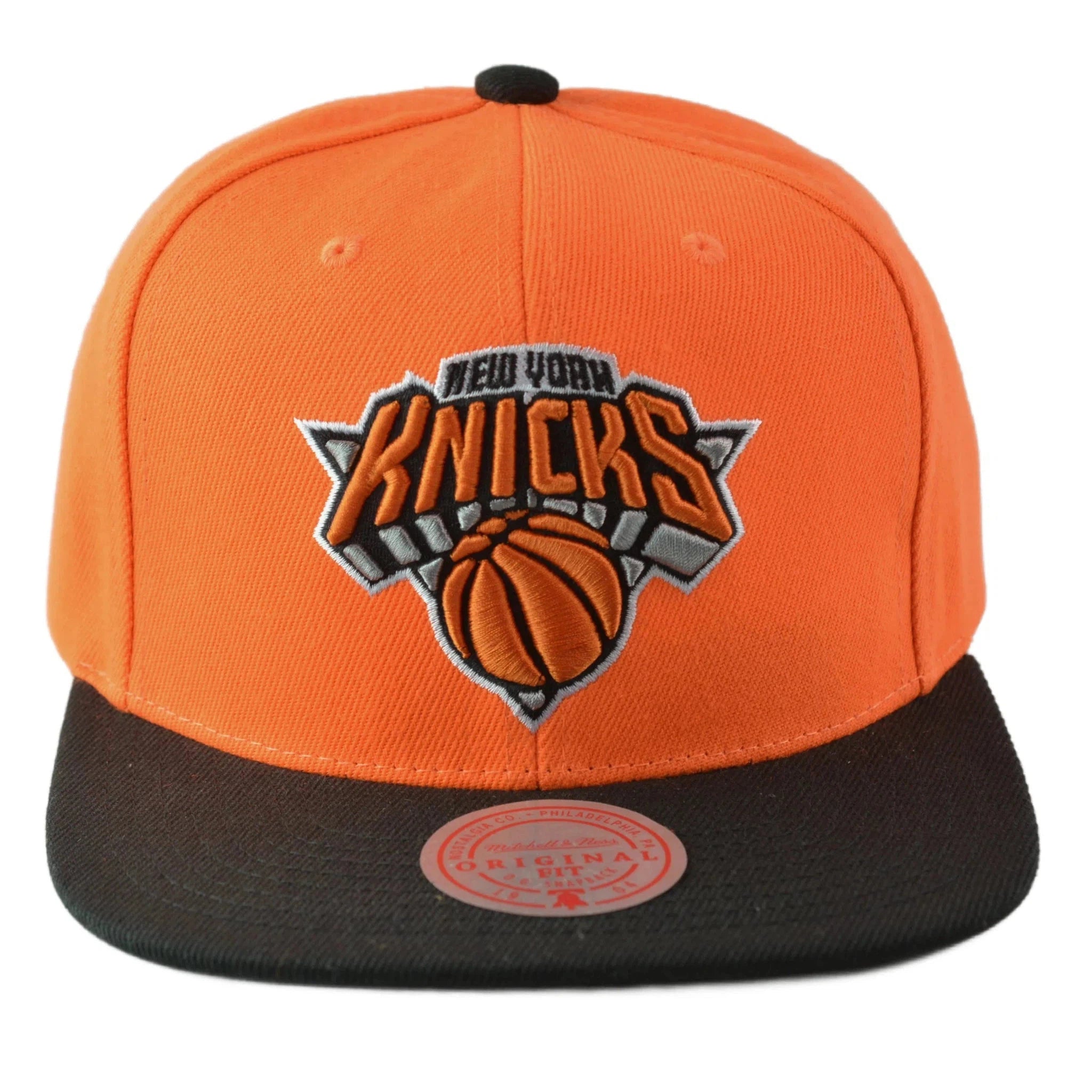 New York Knicks NBA Team DNA 2 Tone Orange & Black Men's Snapback Hat by Mitchell & Ness