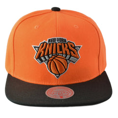 New York Knicks NBA Team DNA 2 Tone Orange & Black Men's Snapback Hat by Mitchell & Ness