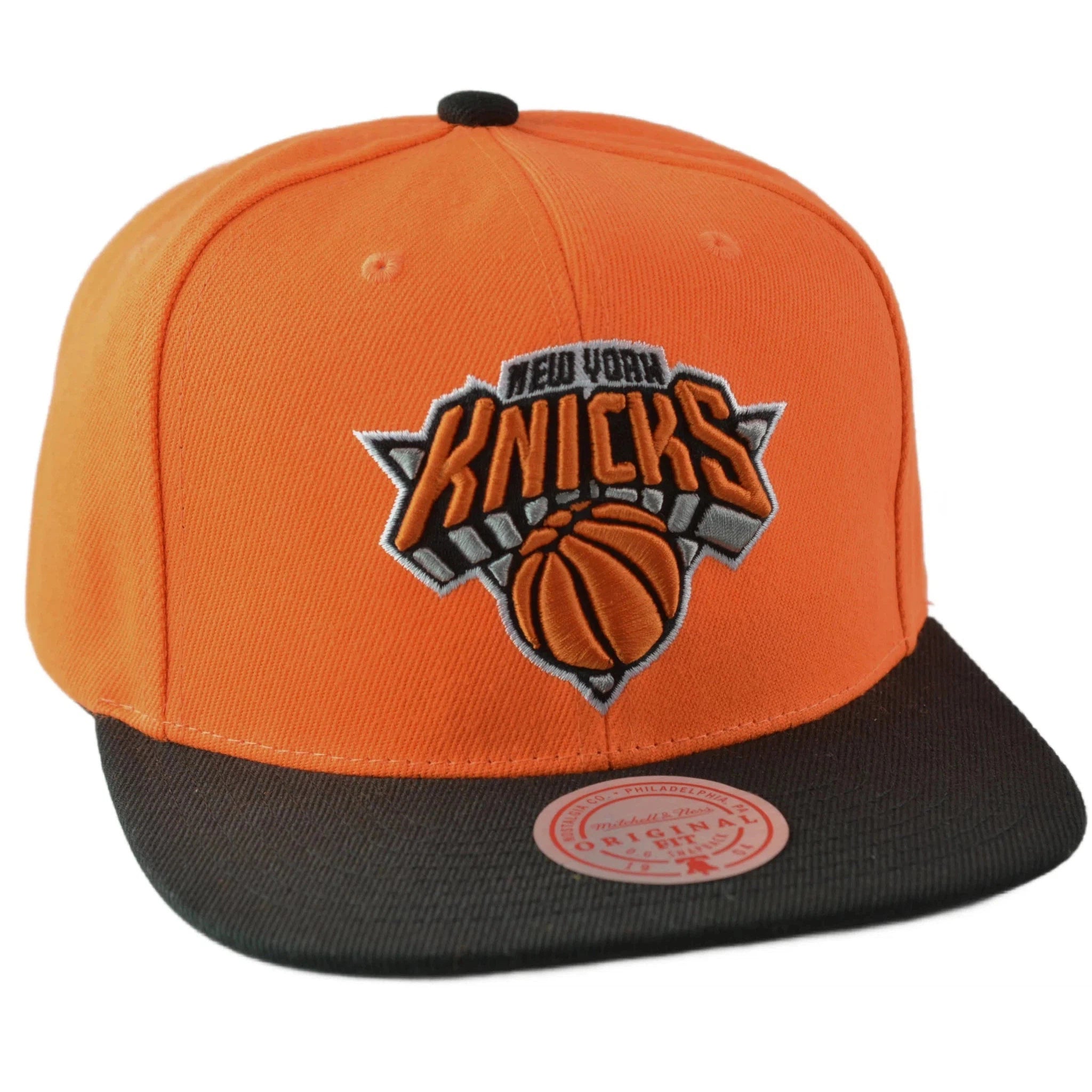 New York Knicks NBA Team DNA 2 Tone Orange & Black Men's Snapback Hat by Mitchell & Ness