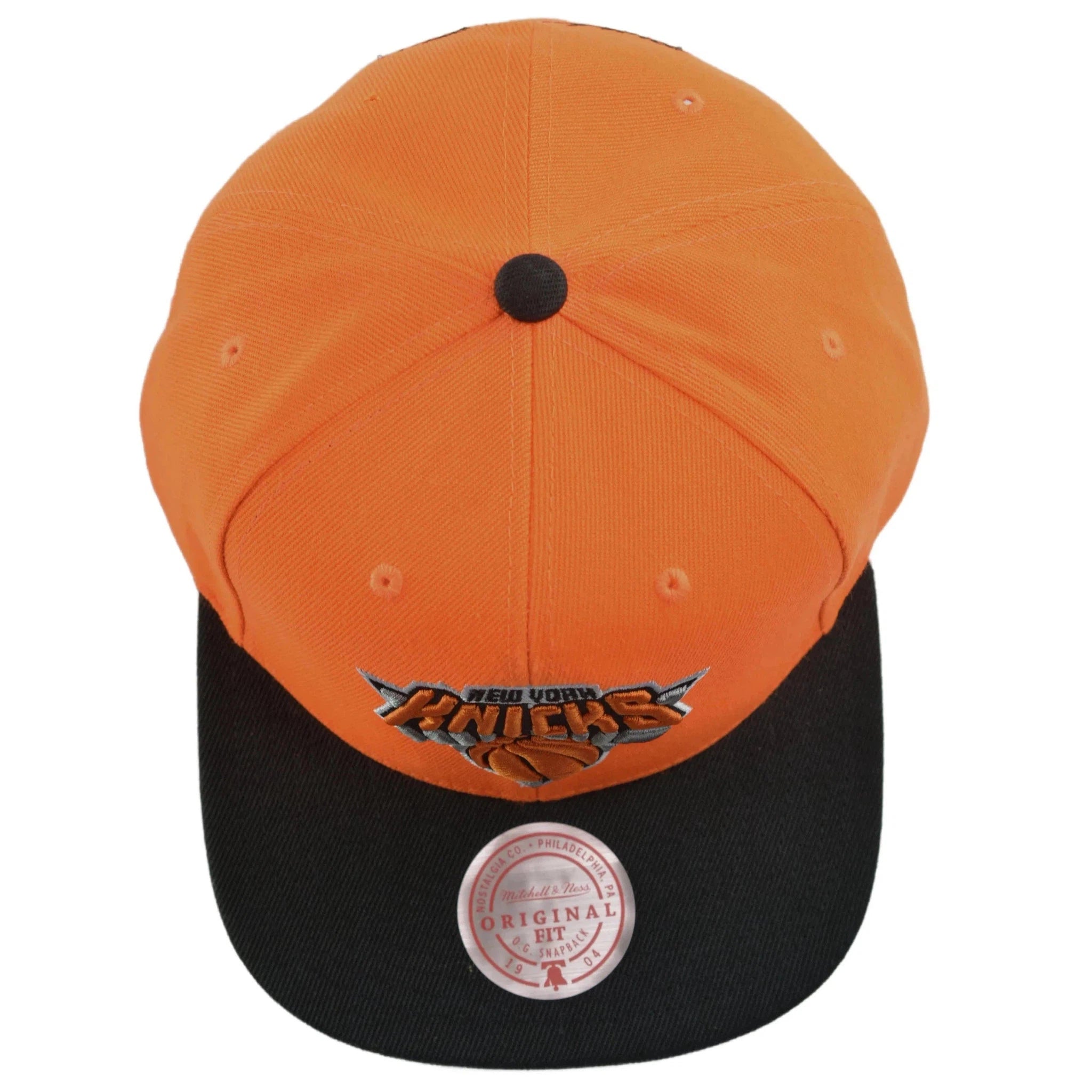 New York Knicks NBA Team DNA 2 Tone Orange & Black Men's Snapback Hat by Mitchell & Ness