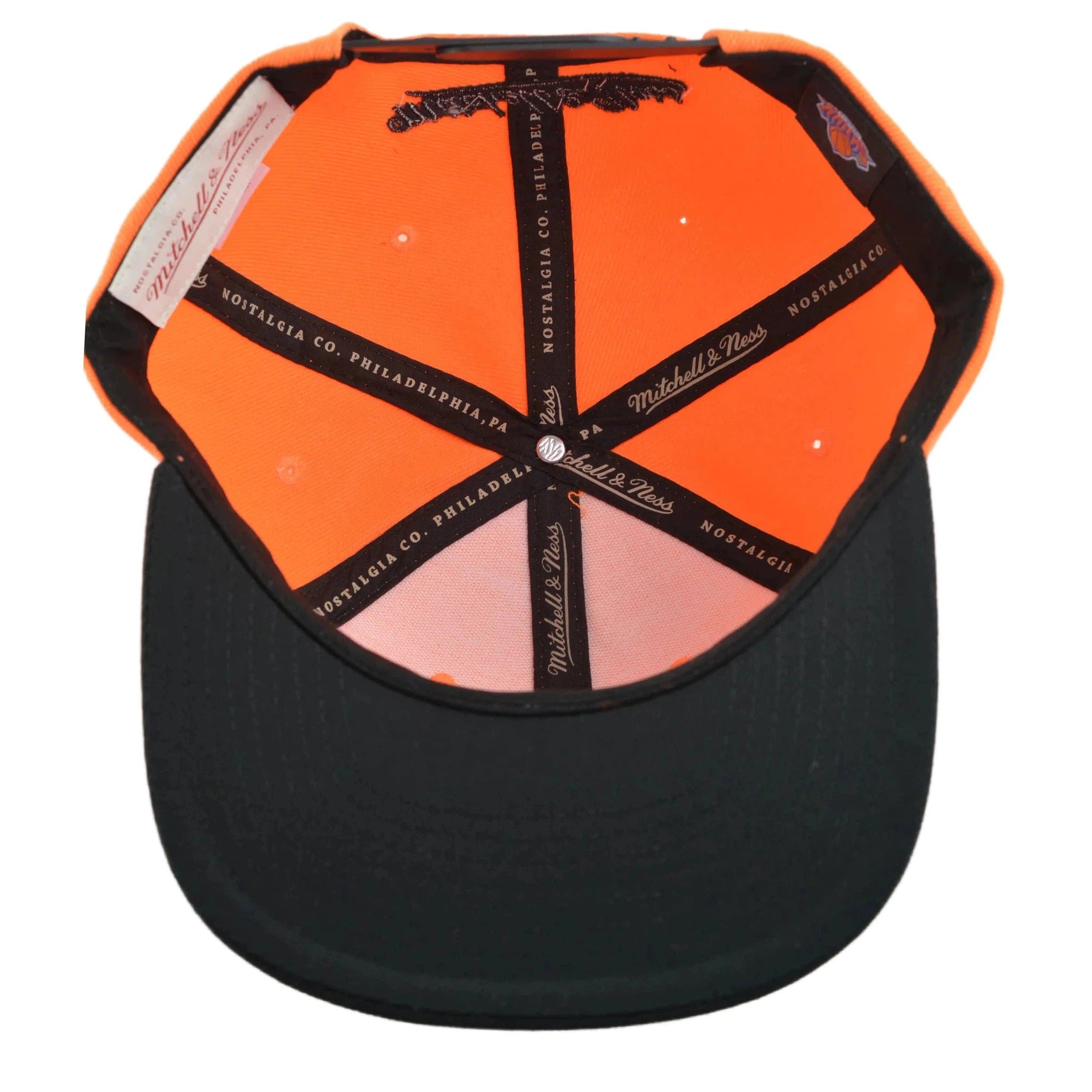 New York Knicks NBA Team DNA 2 Tone Orange & Black Men's Snapback Hat by Mitchell & Ness