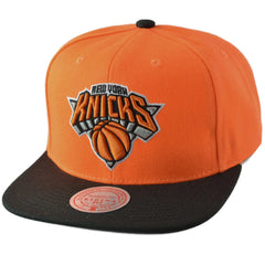 New York Knicks NBA Team DNA 2 Tone Orange & Black Men's Snapback Hat by Mitchell & Ness