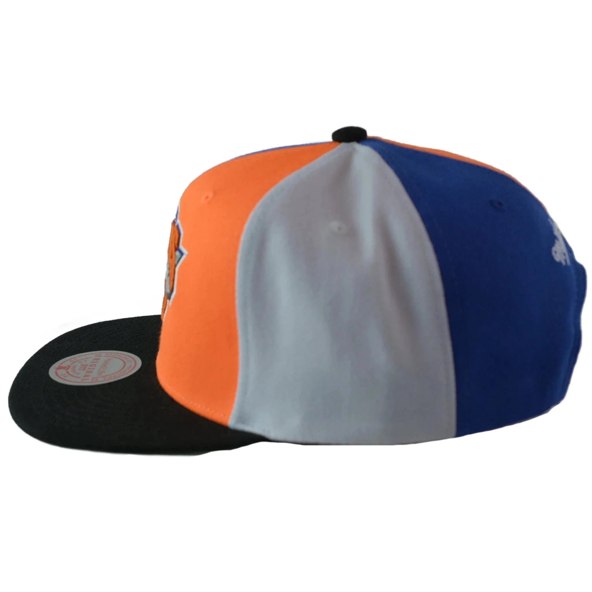 New York Knicks NBA Team Era Pinwheel Men's Snapback Cap, Flat Bill Hat by Mitchell & Ness