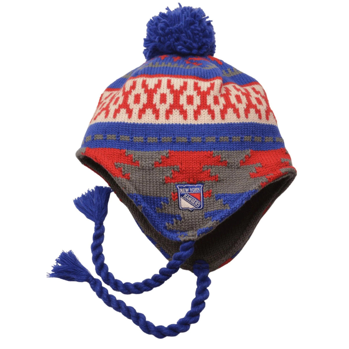 New York Rangers Adidas 11FHZ NHL Knit Tassel Winter Hat Beanie