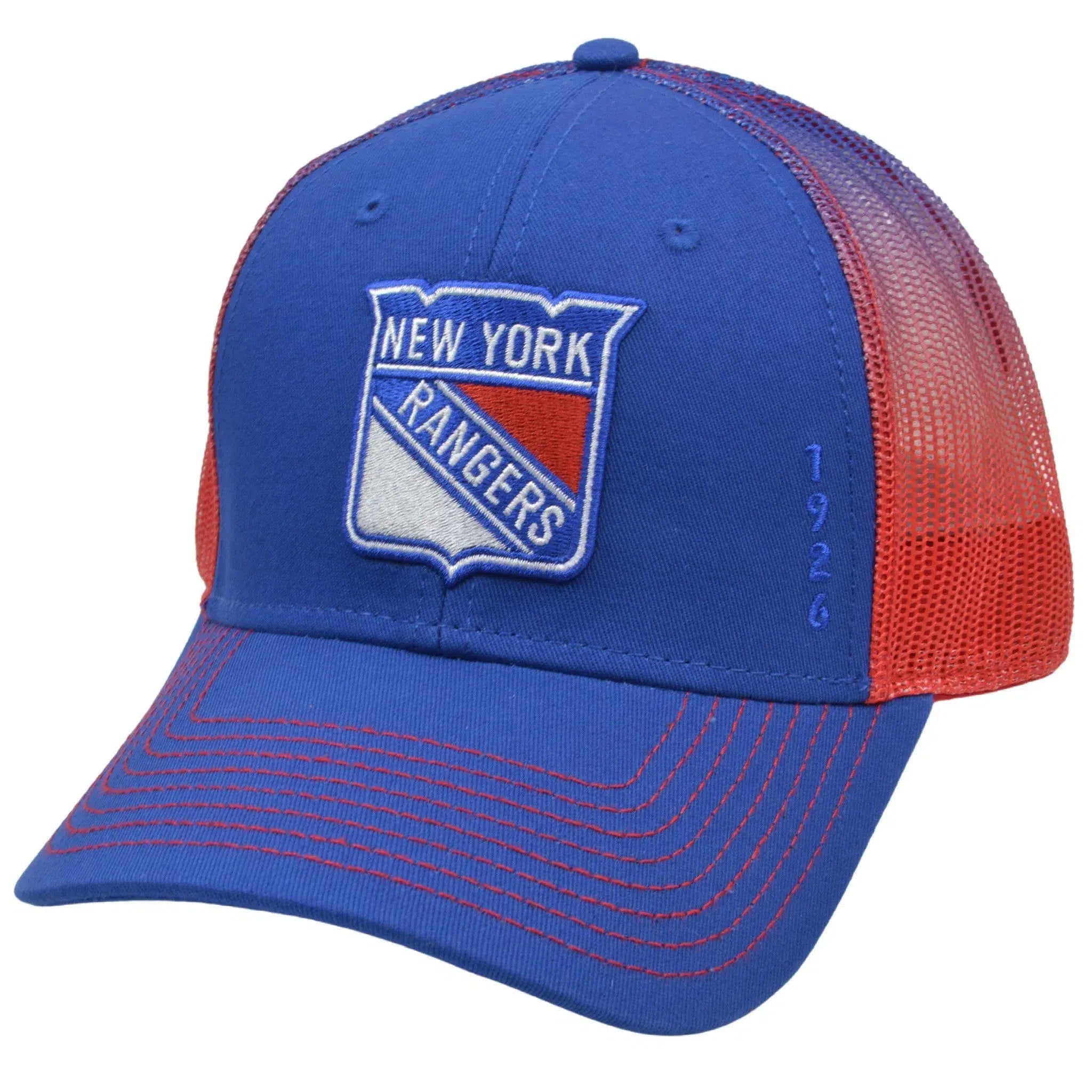 New York Rangers Cross Fade NHL Hockey Trucker Snapback Hat