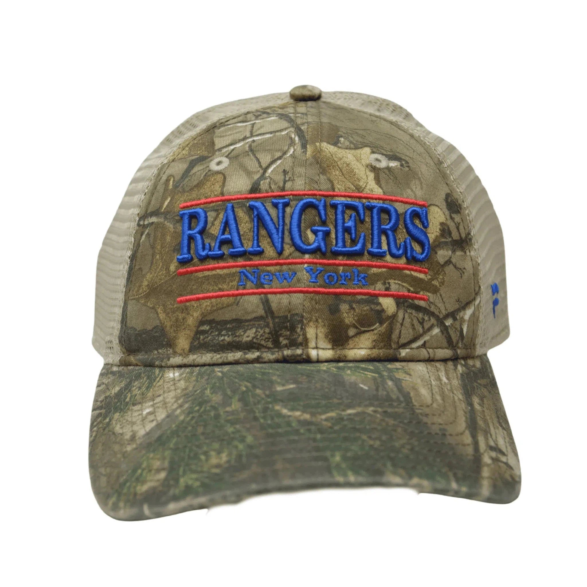 New York Rangers Fanatics Branded Beige & Camo NHL Logo Adjustable Hockey Hat