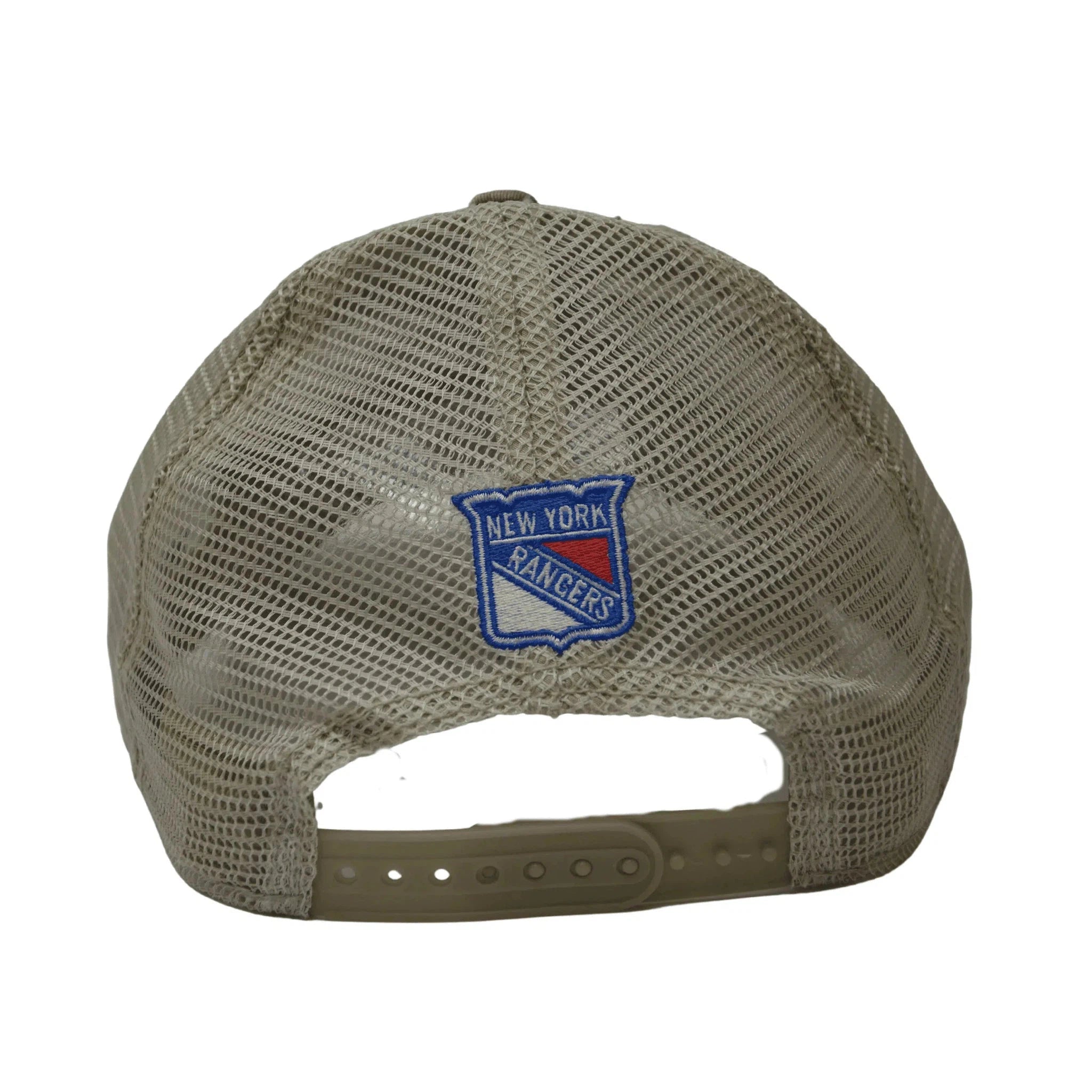 New York Rangers Fanatics Branded Beige & Camo NHL Logo Adjustable Hockey Hat