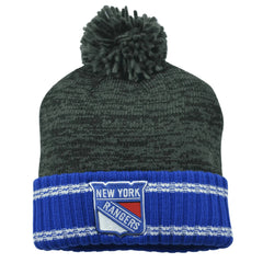 New York Rangers NHL Gray Series Knit Beanie Pom Pom Winter Hat