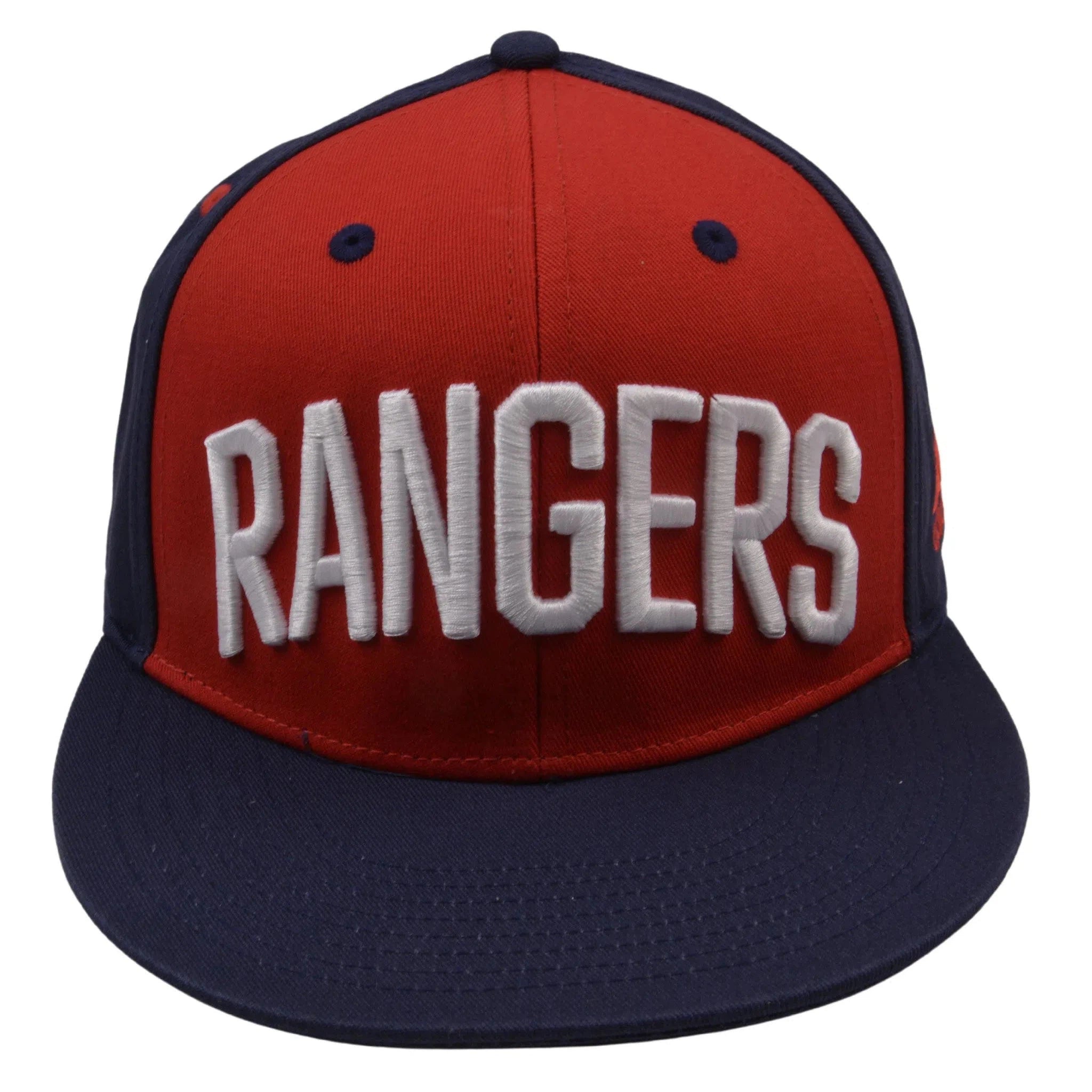 New York Rangers NHL Hockey Red & Blue 2Tone Flat Brim Snapback Hat