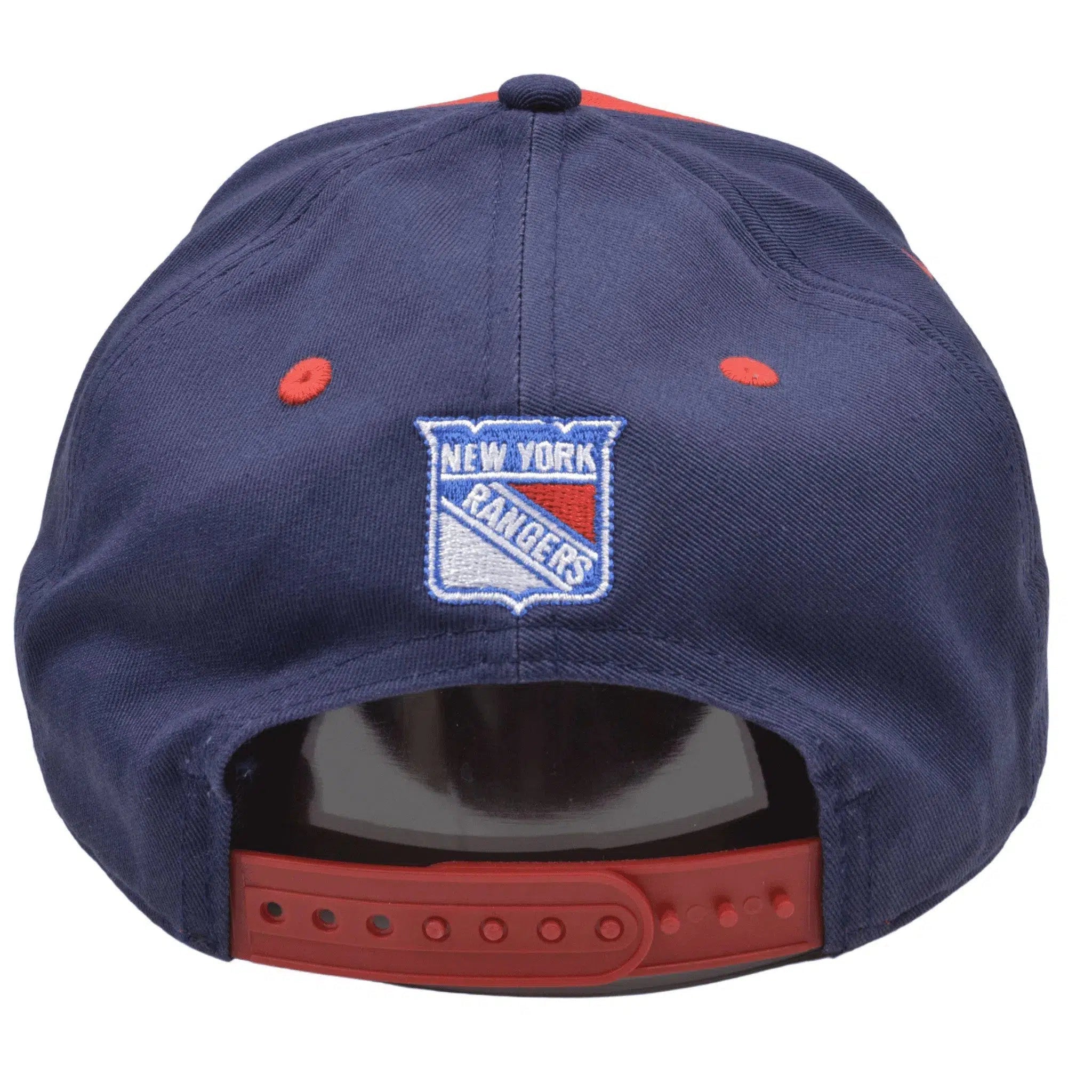 New York Rangers NHL Hockey Red & Blue 2Tone Flat Brim Snapback Hat