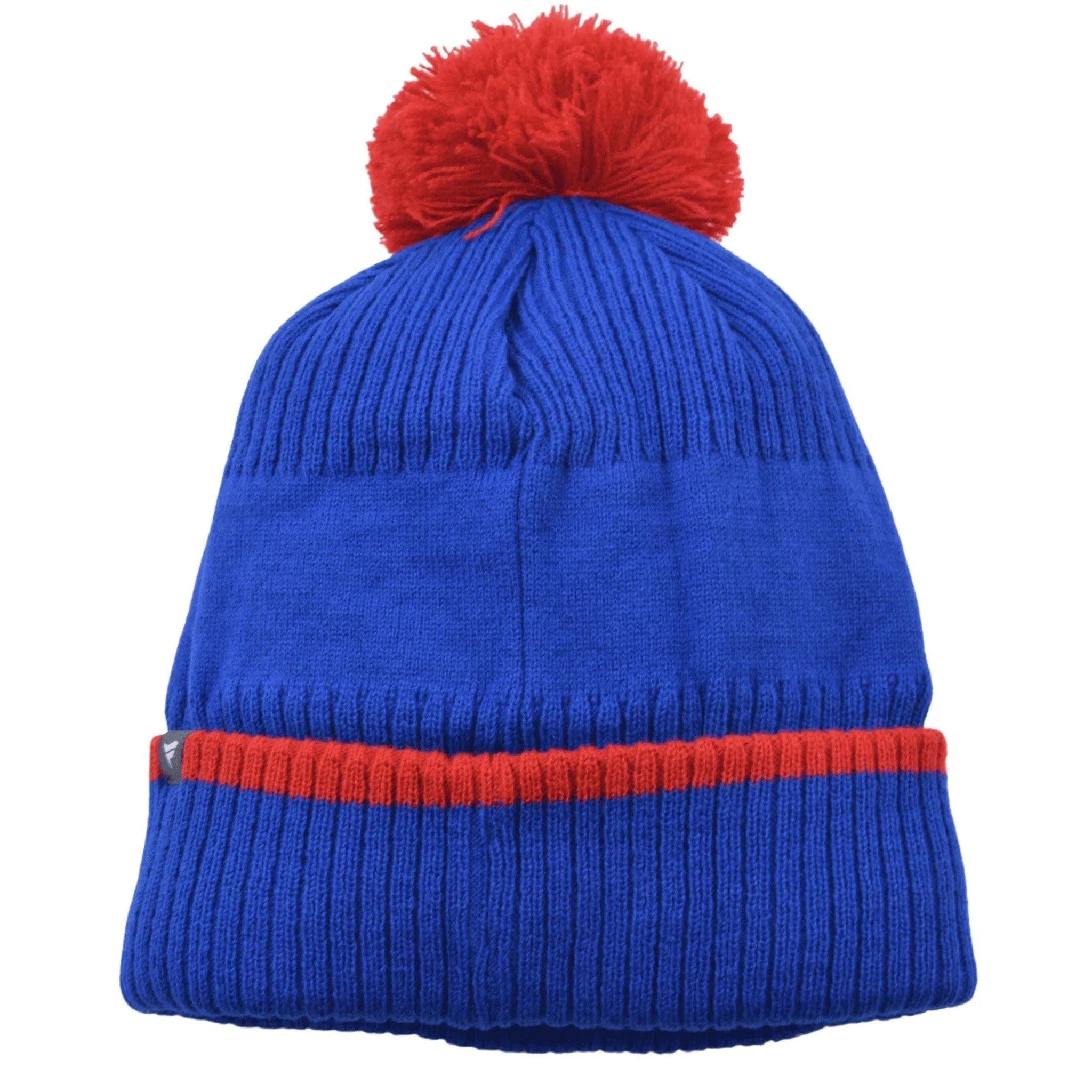 New York Rangers NHL Iconic Stroke Knit Beanie Pom Pom Winter Hat