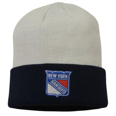 New York Rangers NHL Team Logo Cuffed Knit Beanie Winter Watch Cap Hat by Adidas