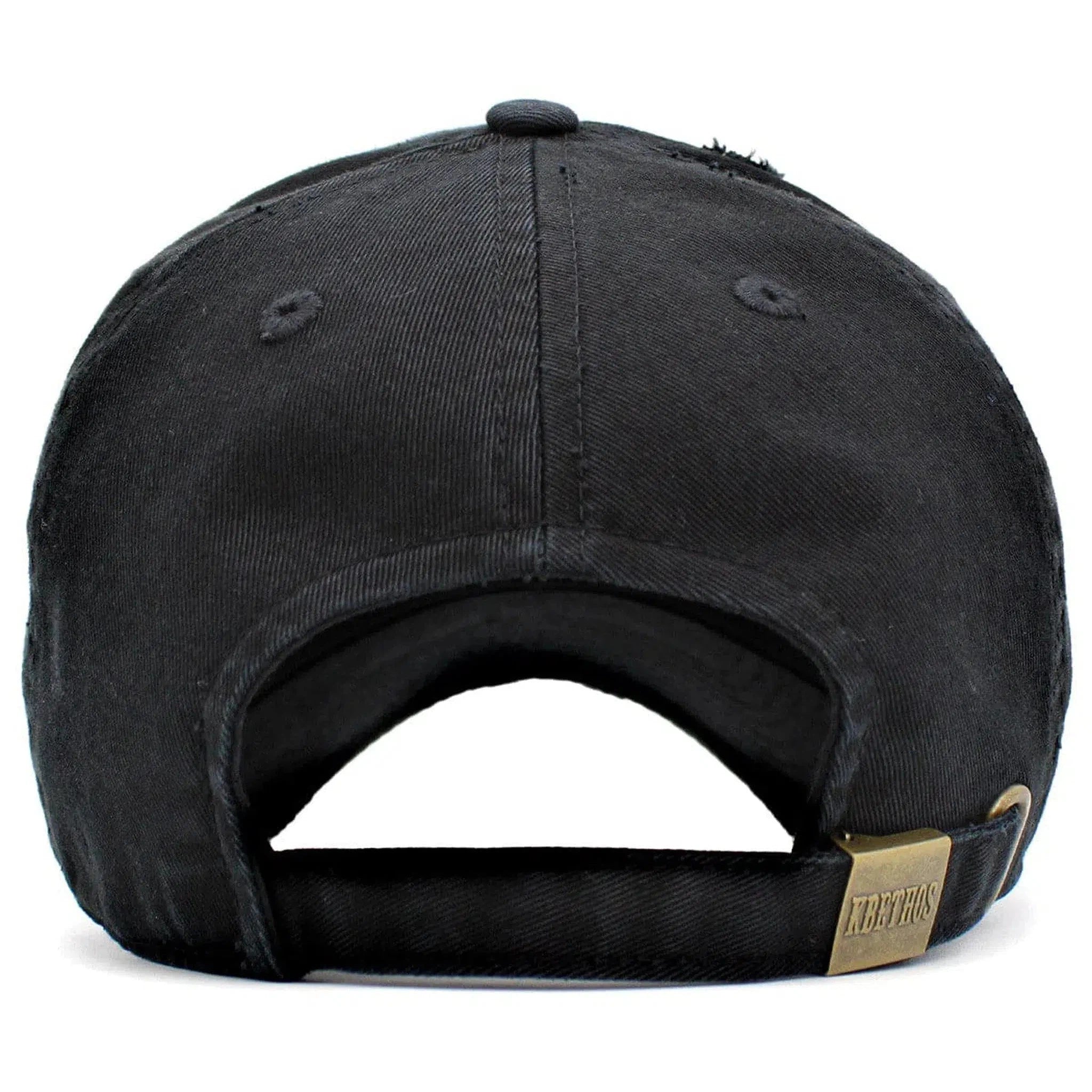 No Hate Vintage Adjustable Black Distressed Hat by KB Ethos