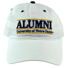 Notre Dame Fighting Irish Alumni 3 Bar Relaxed Fit Adjustable White Cap Dad Hat