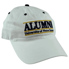 Notre Dame Fighting Irish Alumni 3 Bar Relaxed Fit Adjustable White Cap Dad Hat