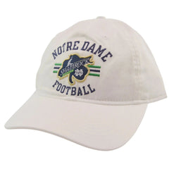 Notre Dame Fighting Irish Shamrock Series Football Relaxed Fit Adjustable White Cap Dad Hat