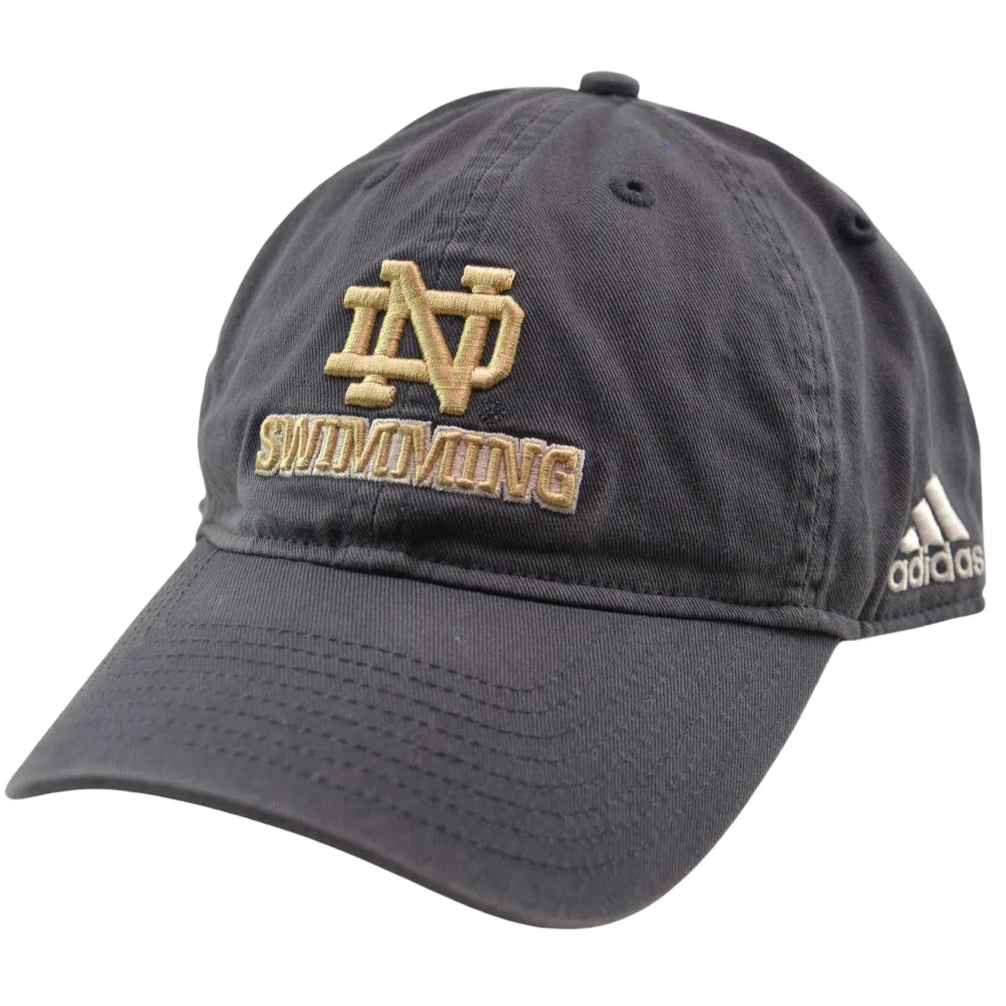 Notre Dame Fighting Irish Swimming Relaxed Adjustable Gray Cap Dad Hat