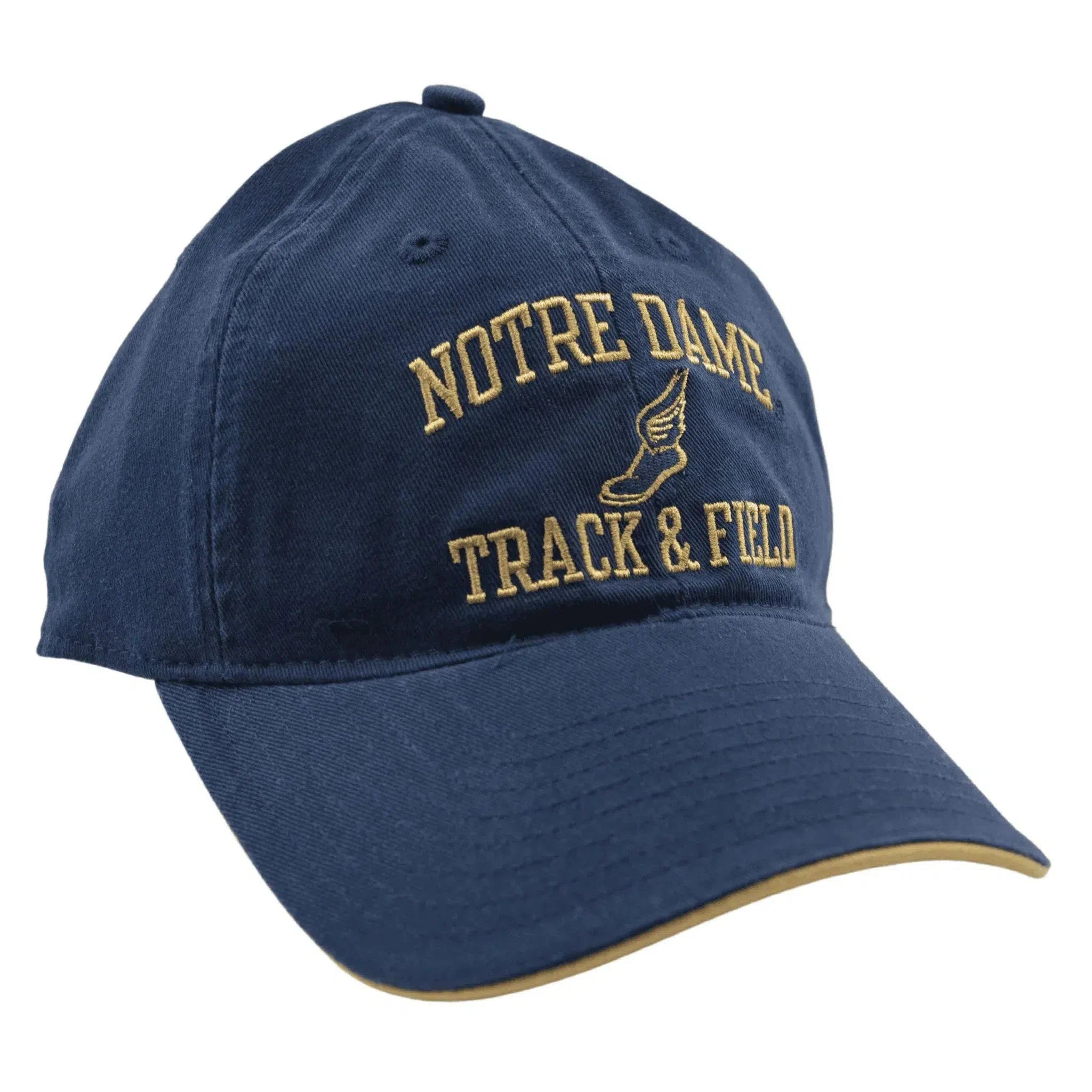 Notre Dame Fighting Irish Track & Field Blue Relaxed Fit Adjustable Cap Dad Hat