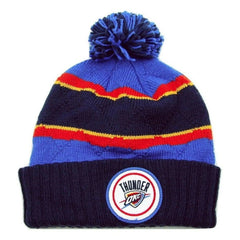 Oklahoma City Thunder OKC Mitchell & Ness High 5 NBA Basketball Pom knit beanie winter hat