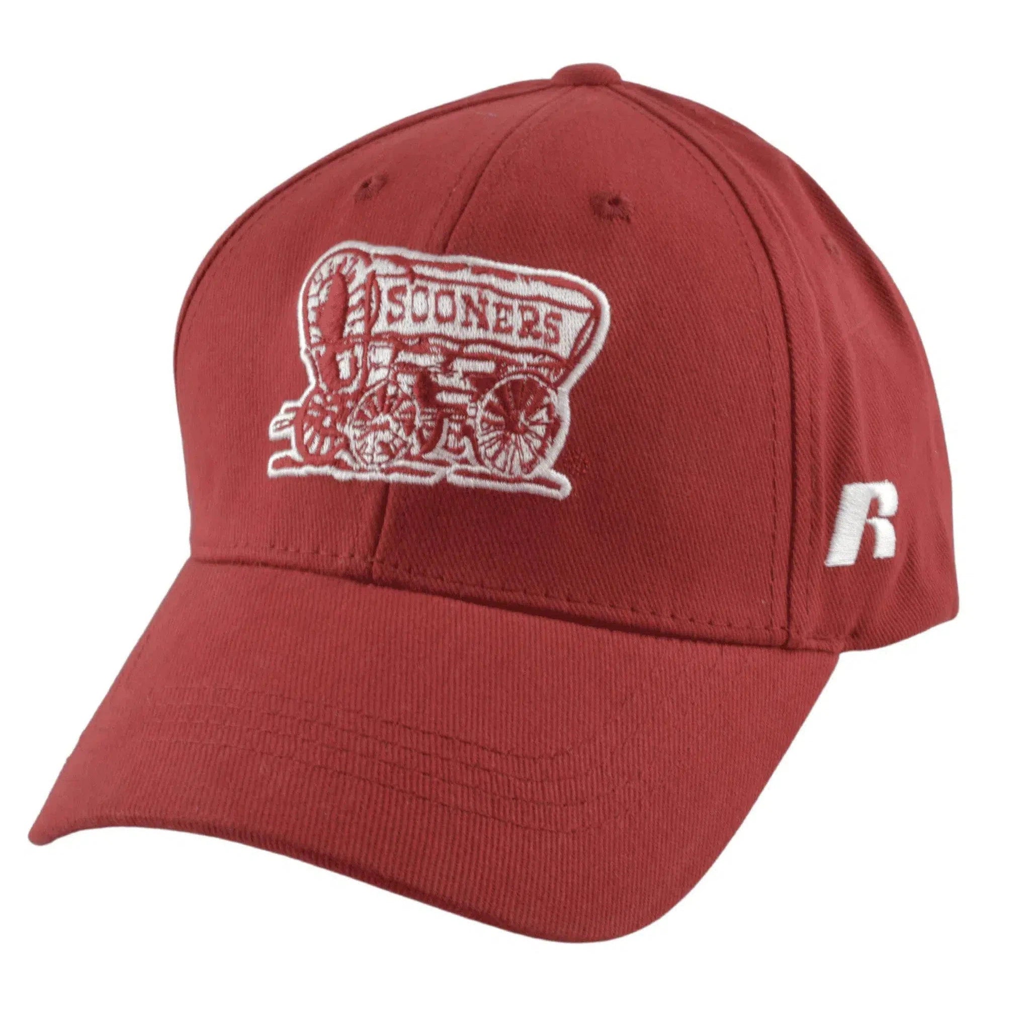 Oklahoma Sooners NCAA Russell Athletic Red Team Logo Adjustable Hat