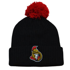 Ottawa Senators NHL Keystone Ribbed Knit Beanie Pom Winter Hat