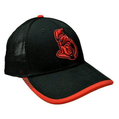 Ottawa Senators NHL Team Logo Adjustable Black & Red Trucker Hat