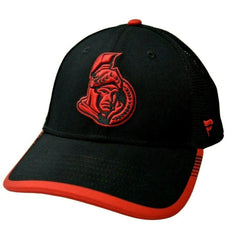 Ottawa Senators NHL Team Logo Adjustable Black & Red Trucker Hat