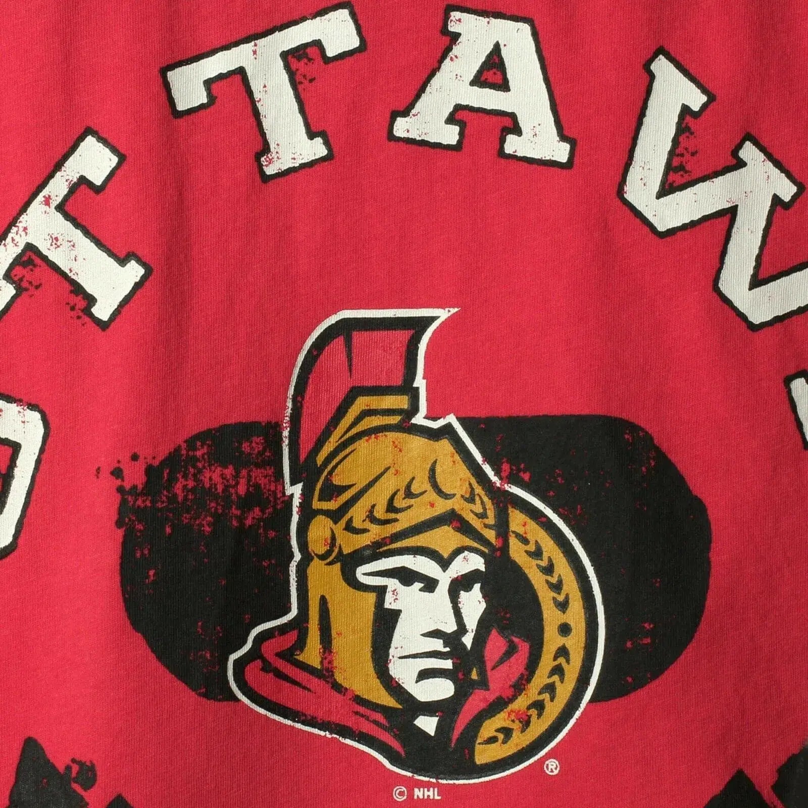 Ottawa Senators Women's NHL Hockey Jersey Style T-Shirt in Red