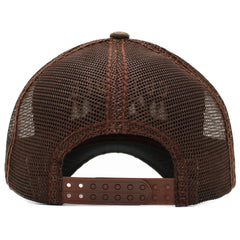 "Outsider" Nature & Camping Brown Meshback Trucker Style Hat by KB Ethos