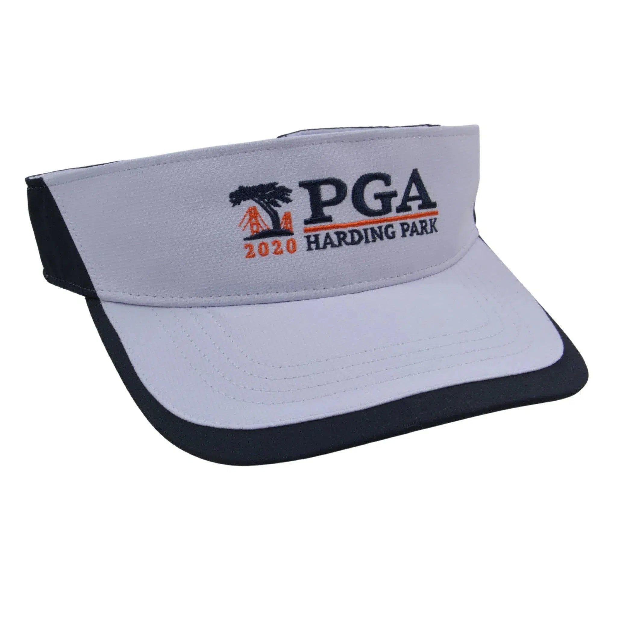 PGA Harding Park Hi Performance 2Tone White & Navy Golf Sun Visor by Ahead