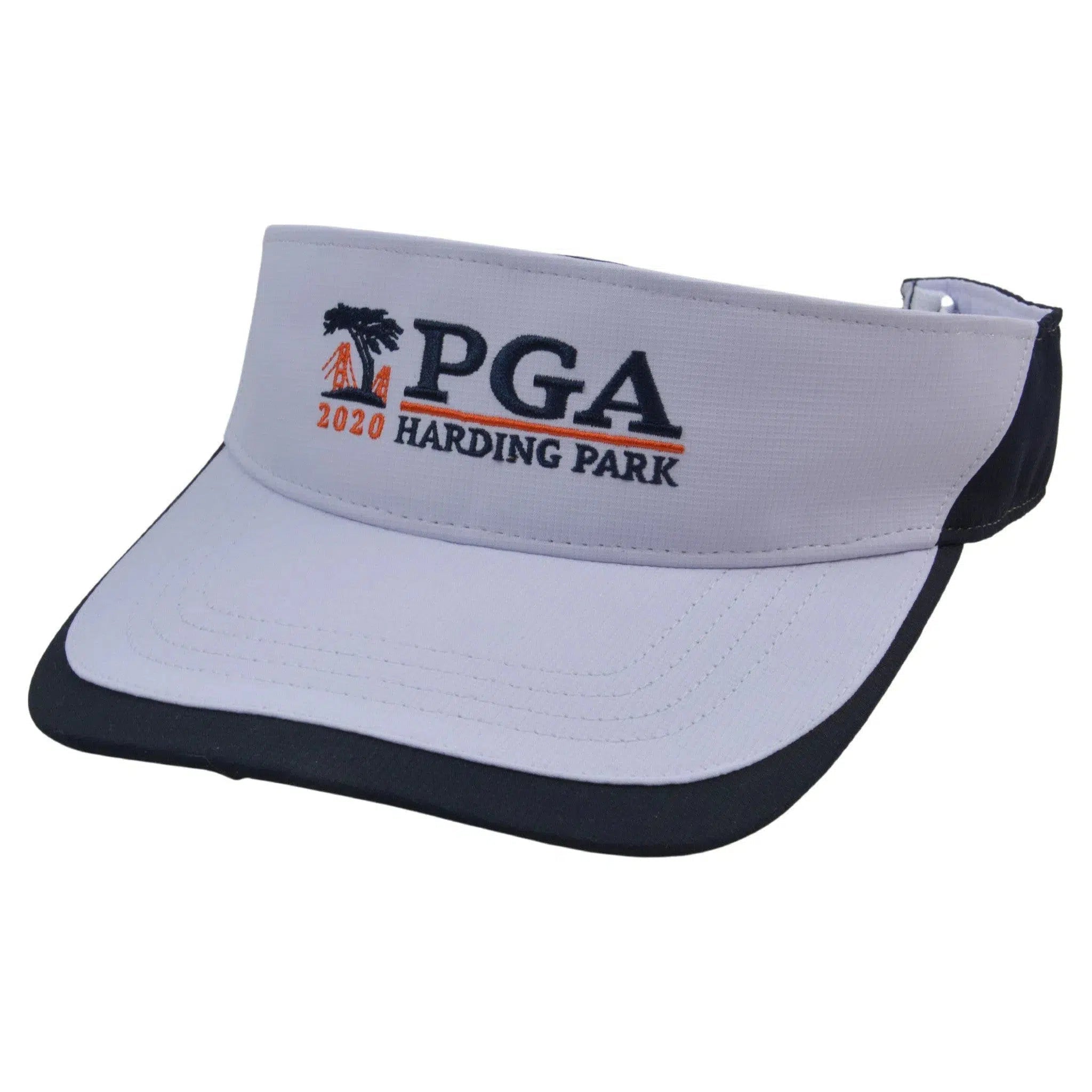 PGA Harding Park Hi Performance 2Tone White & Navy Golf Sun Visor by Ahead