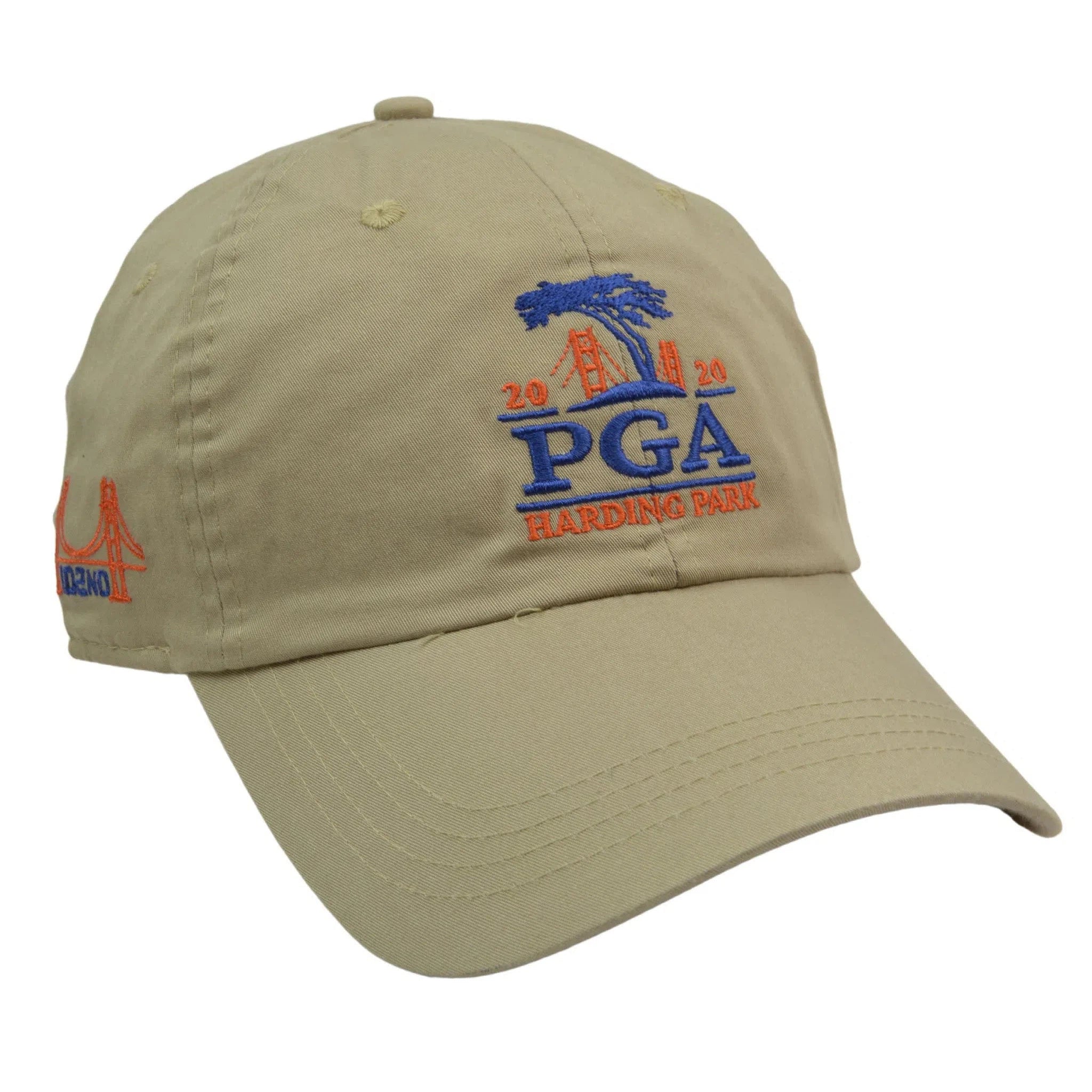 PGA Harding Park Lightweight Cotton Adjustable Khaki Golf Hat