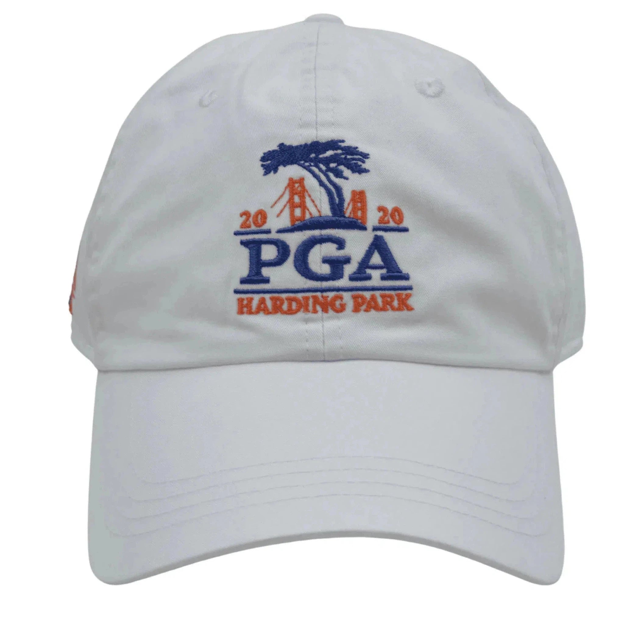 PGA Harding Park Lightweight Cotton Adjustable White Golf Hat