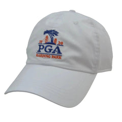 PGA Harding Park Lightweight Cotton Adjustable White Golf Hat