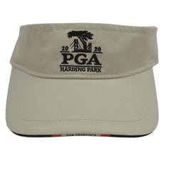 PGA Harding Park Relaxed Fit Beige Cotton Golf Sun Visor