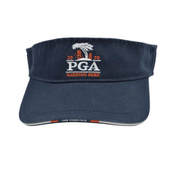 PGA Harding Park Relaxed Fit Navy Blue Cotton Golf Sun Visor