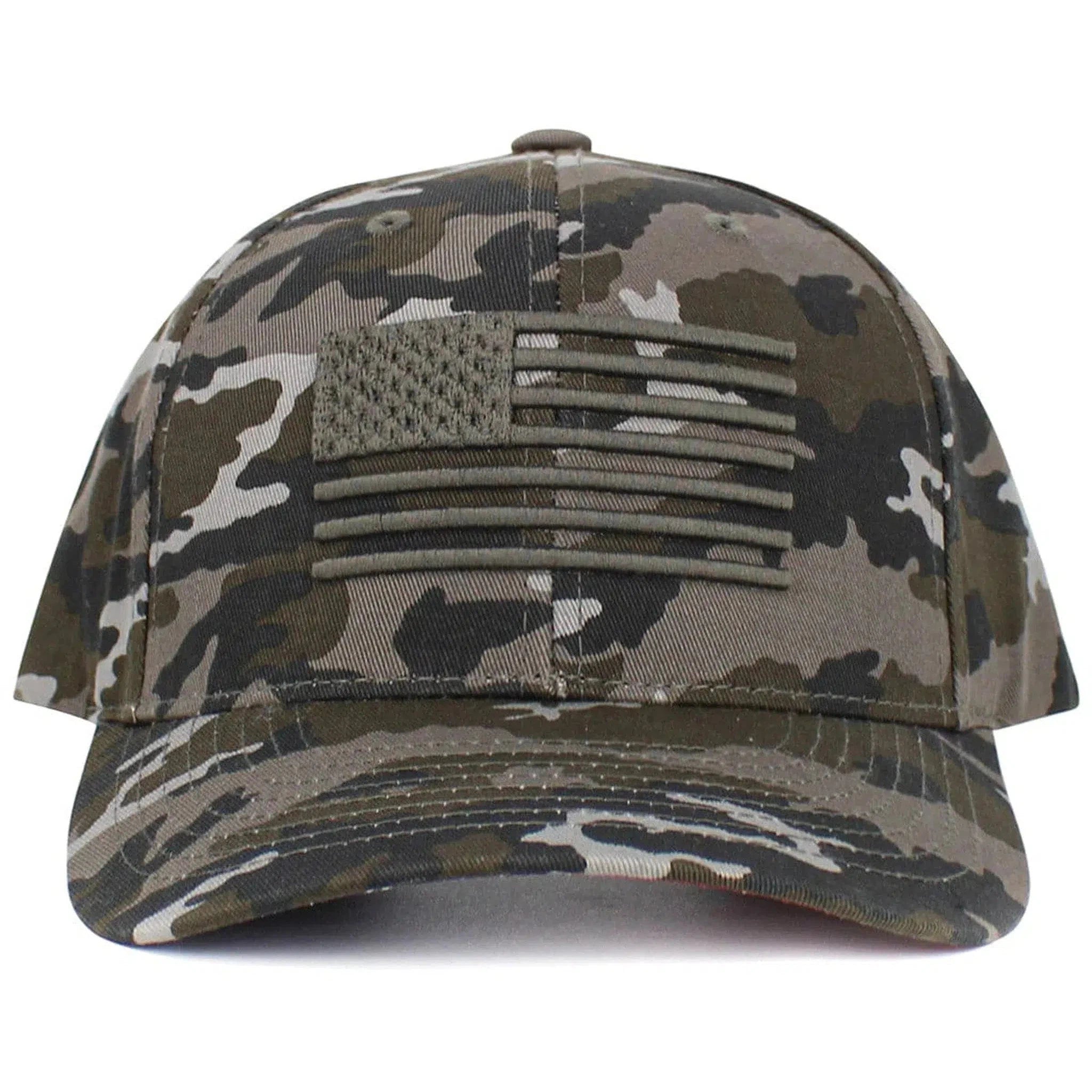 Patriotic Flag Underbill Color Flag Adjustable Gray Camo Cotton Baseball Hat