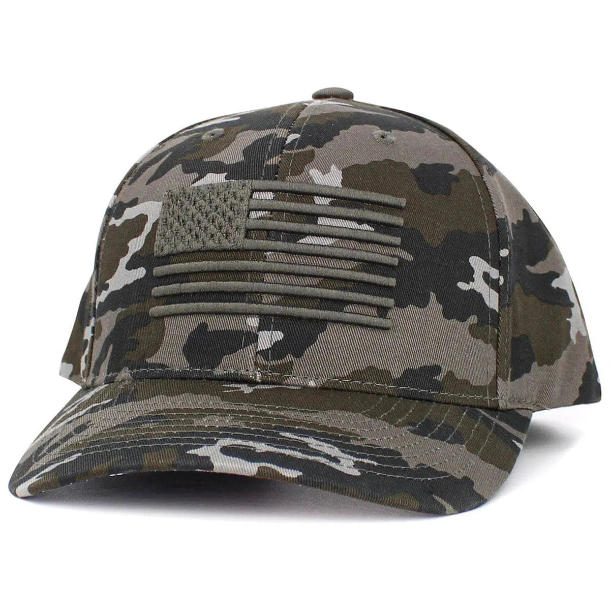 Patriotic Flag Underbill Color Flag Adjustable Gray Camo Cotton Baseball Hat