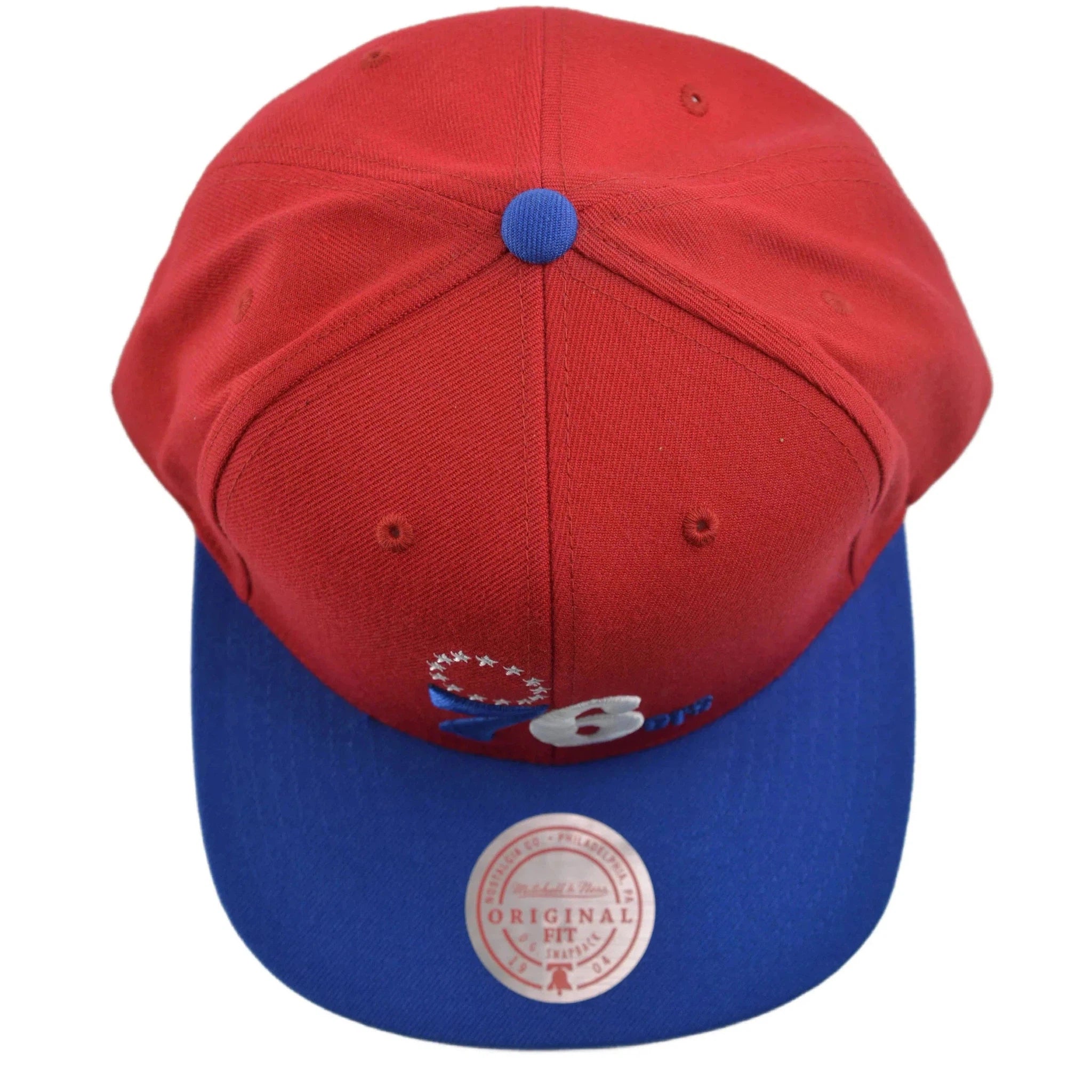 Philadelphia 76ers 2 Tone NBA Team Wool Blend Men's Snapback Hat by Mitchell & Ness