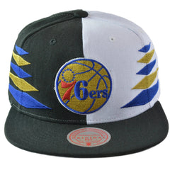 Philadelphia 76ers NBA Diamond Cut 2 Tone Men's Snapback Hat by Mitchell & Ness