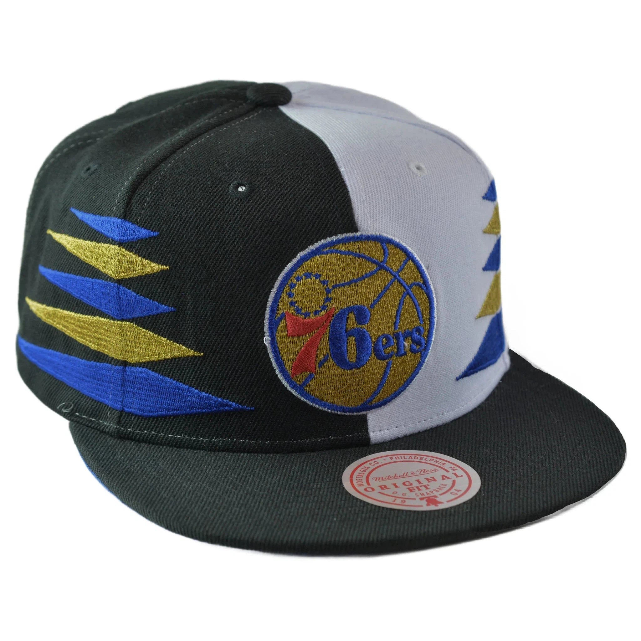 Philadelphia 76ers NBA Diamond Cut 2 Tone Men's Snapback Hat by Mitchell & Ness