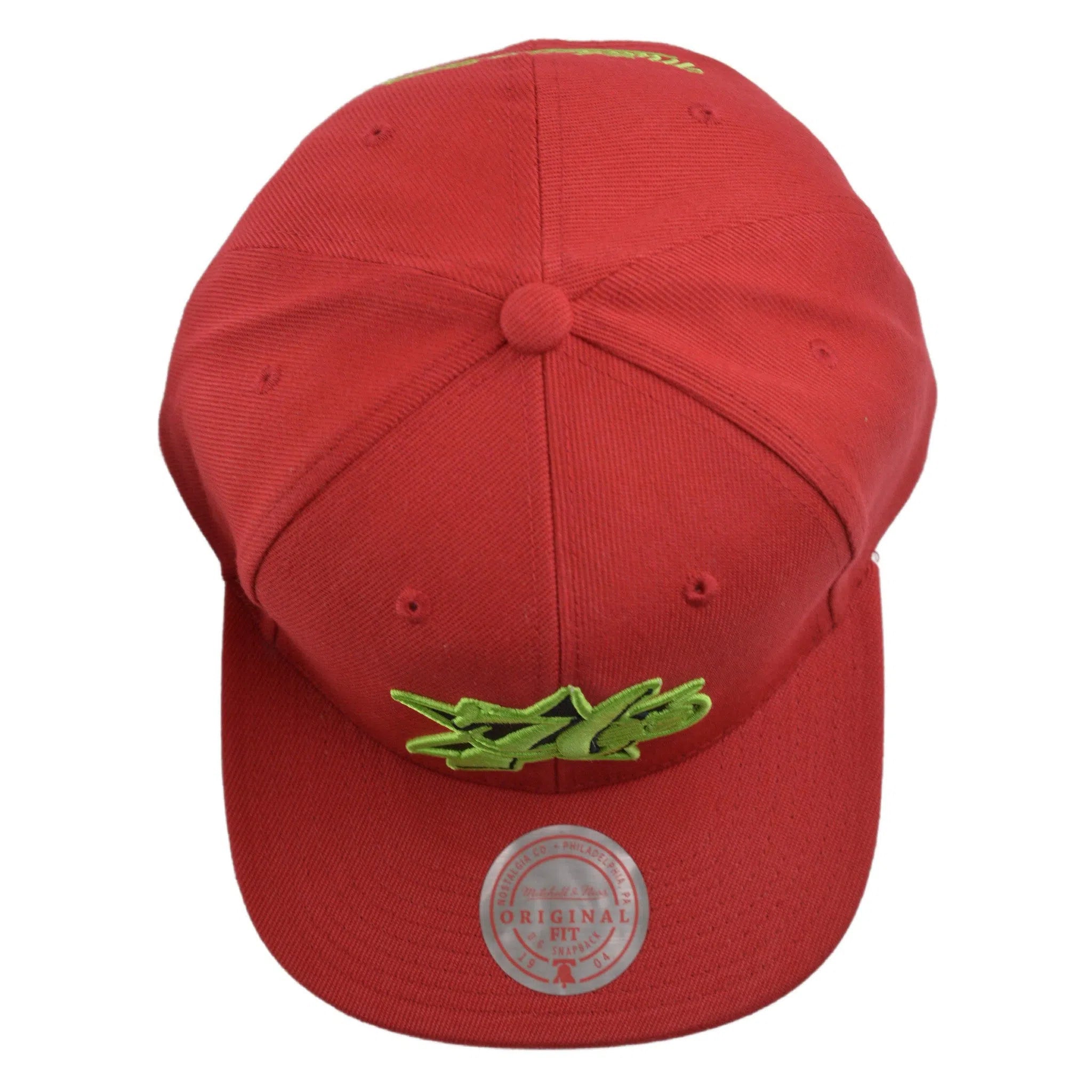 Philadelphia 76ers NBA Reverse Grinch Men's Basketball Flat bill Snapback Cap, Hat by Mitchell & Ness