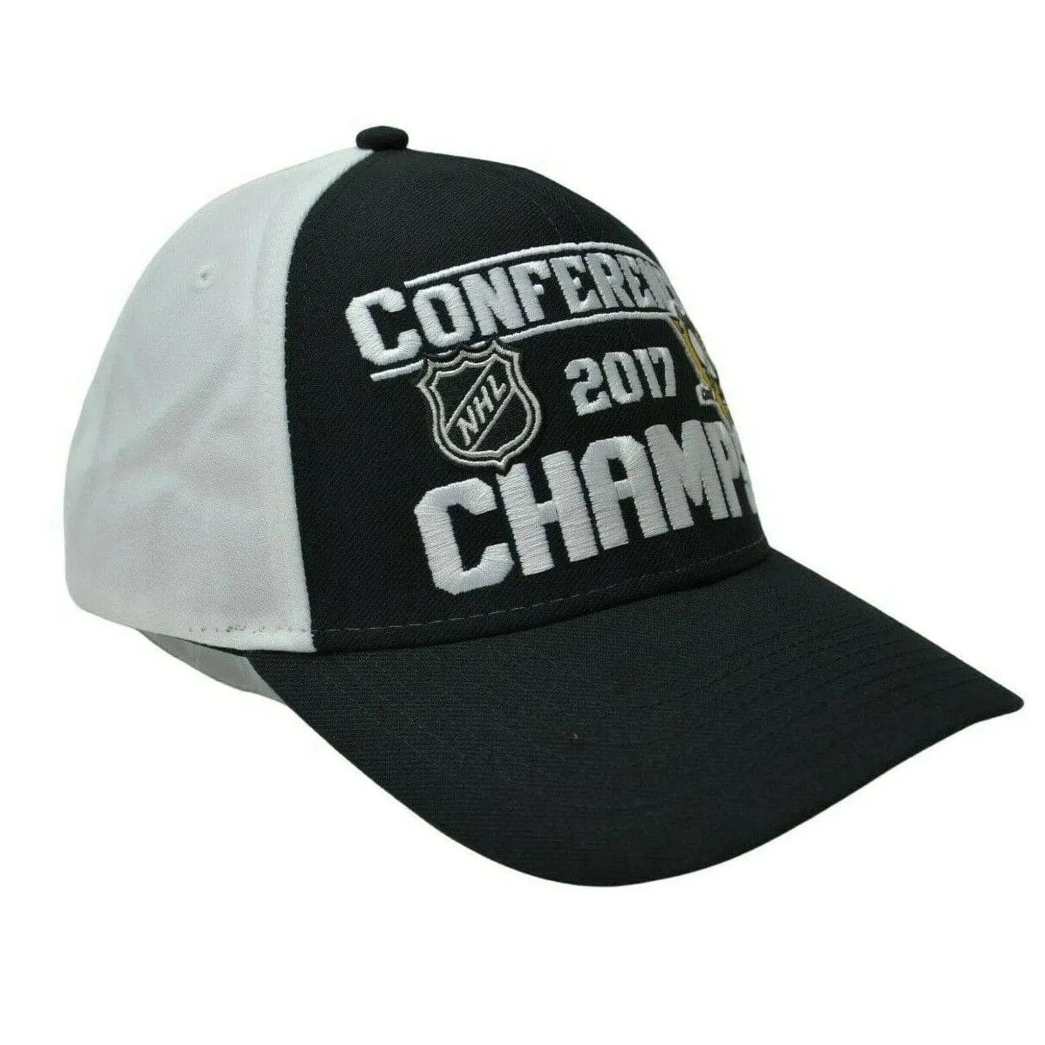 Pittsburgh Penguins NHL 2017 Conference Adjustable Black & White Hockey Hat