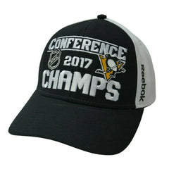 Pittsburgh Penguins NHL 2017 Conference Adjustable Black & White Hockey Hat