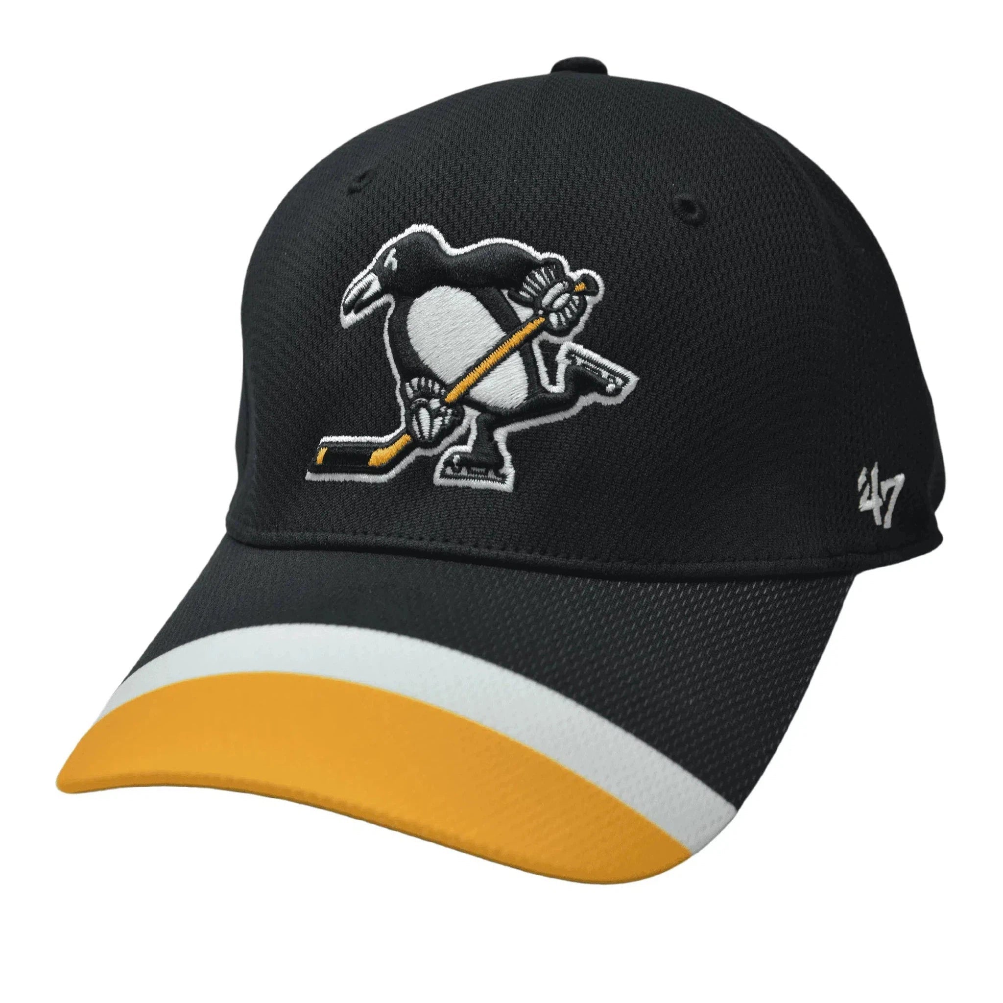 Pittsburgh Penguins NHL Team Colors Solo Stretch Fit Cap Hockey Hat