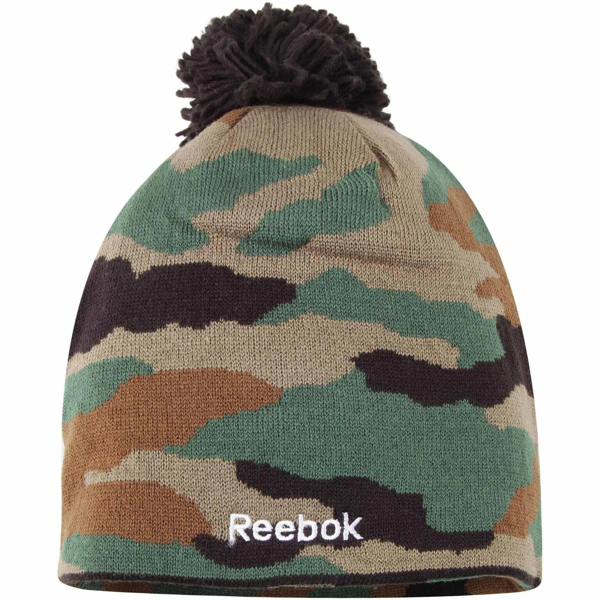 Pittsburgh Penguins Reebok NHL Hockey Camo Cuffless Beanie Knit Hat with Pom Pom