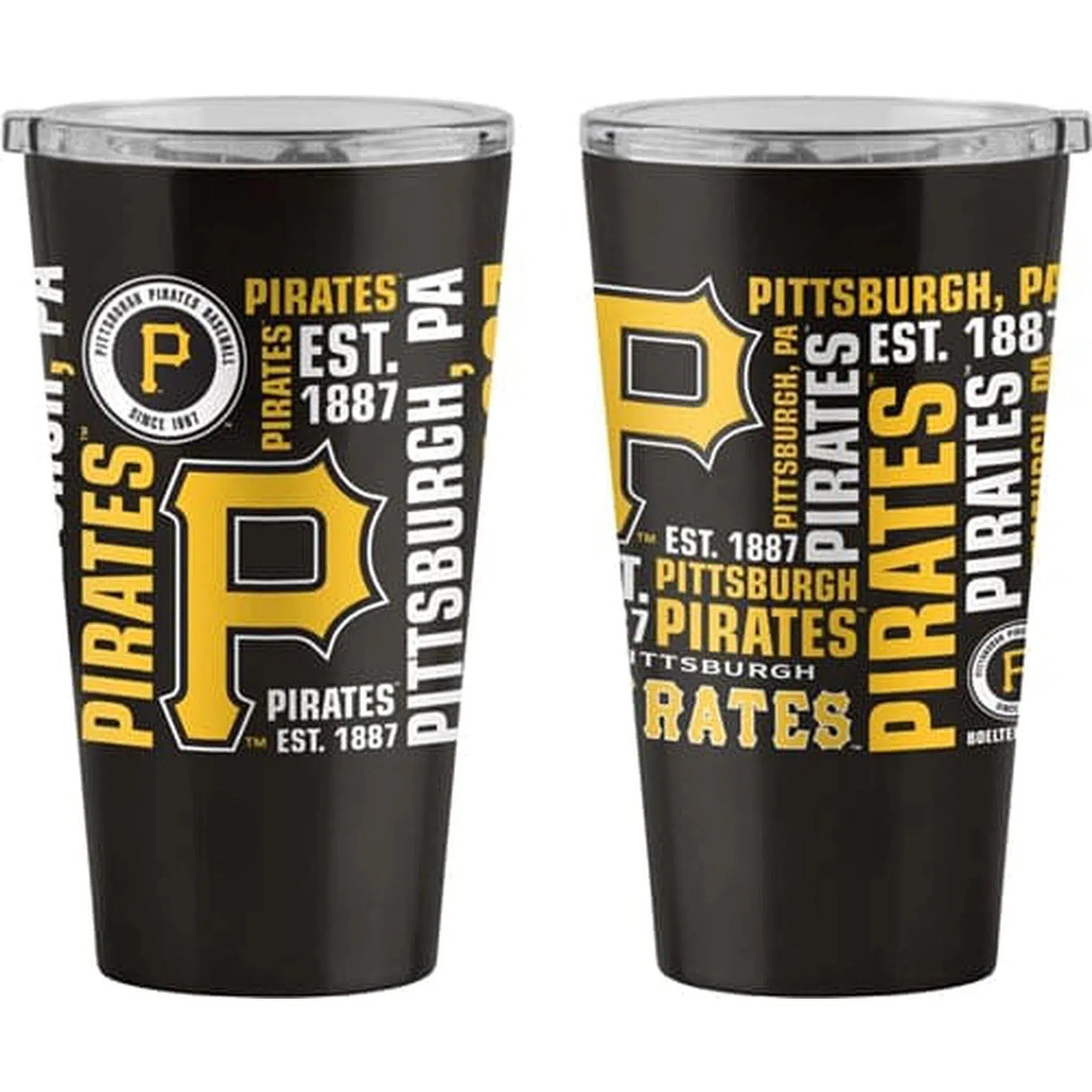 Pittsburgh Pirates MLB 16 oz Spirit Ultra Pint Stainless Steel Travel Tumbler w/ Slider Top Lid