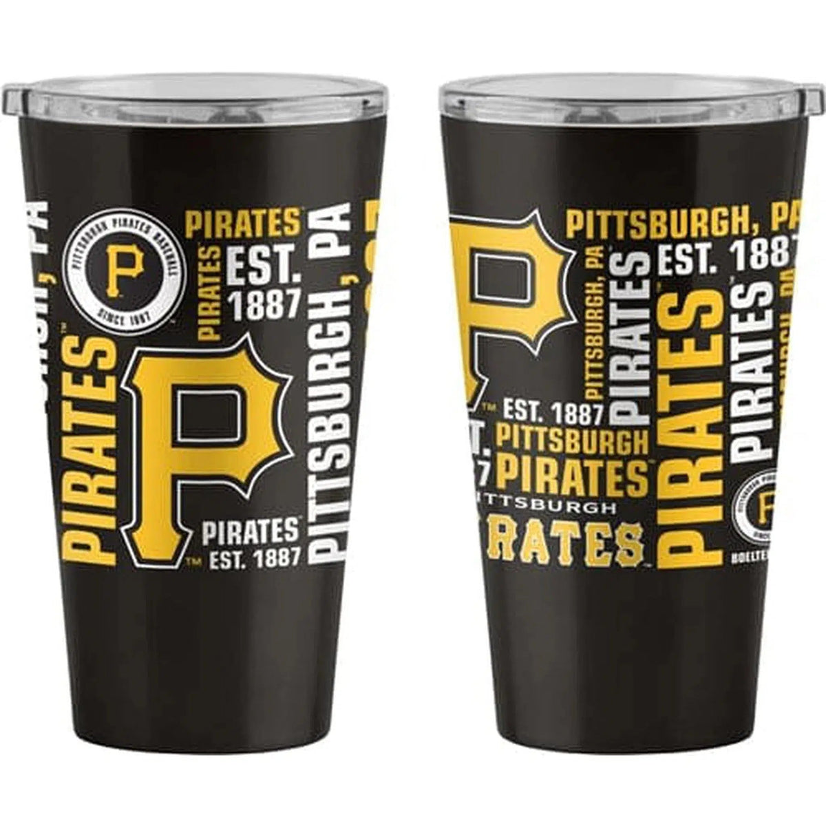 Pittsburgh Pirates MLB 16 oz Spirit Ultra Pint Stainless Steel Travel Tumbler w/ Slider Top Lid