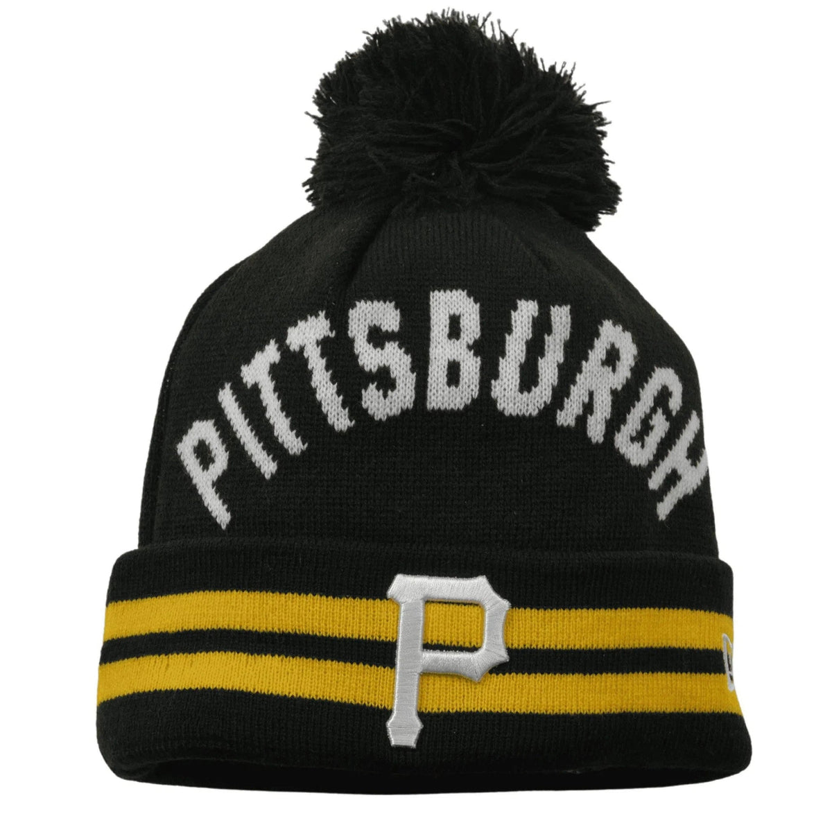 Pittsburgh Pirates New Era MLB Knit Arch Logo Beanie Pom Pom Winter Hat