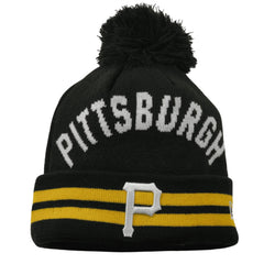 Pittsburgh Pirates New Era MLB Knit Arch Logo Beanie Pom Pom Winter Hat